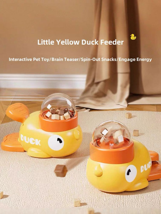 QuackySnack™ - Self-Service Rotating Duck Toy Feeder for Cats &amp; Dogs